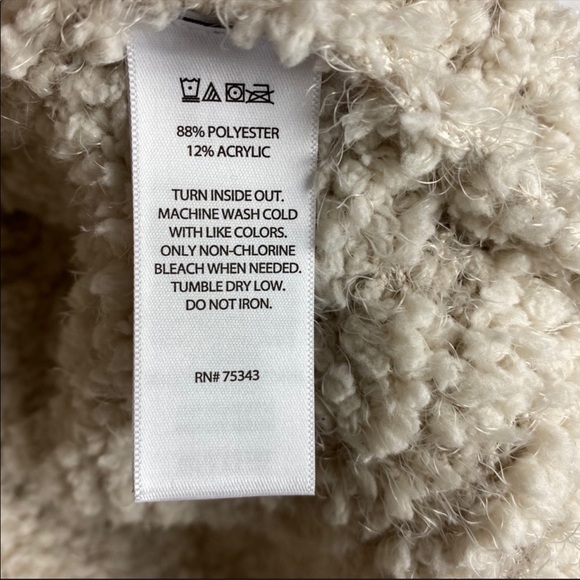 New Rachel Zoe Teddy Soft Fuzzy Open Cardigan L - Picture 6 of 7